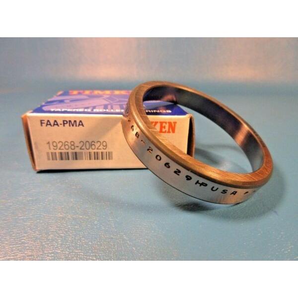 Timken 19268-20629 FAA-PMA Tapered Roller Bearing Single Cup, Made in USA #1 image